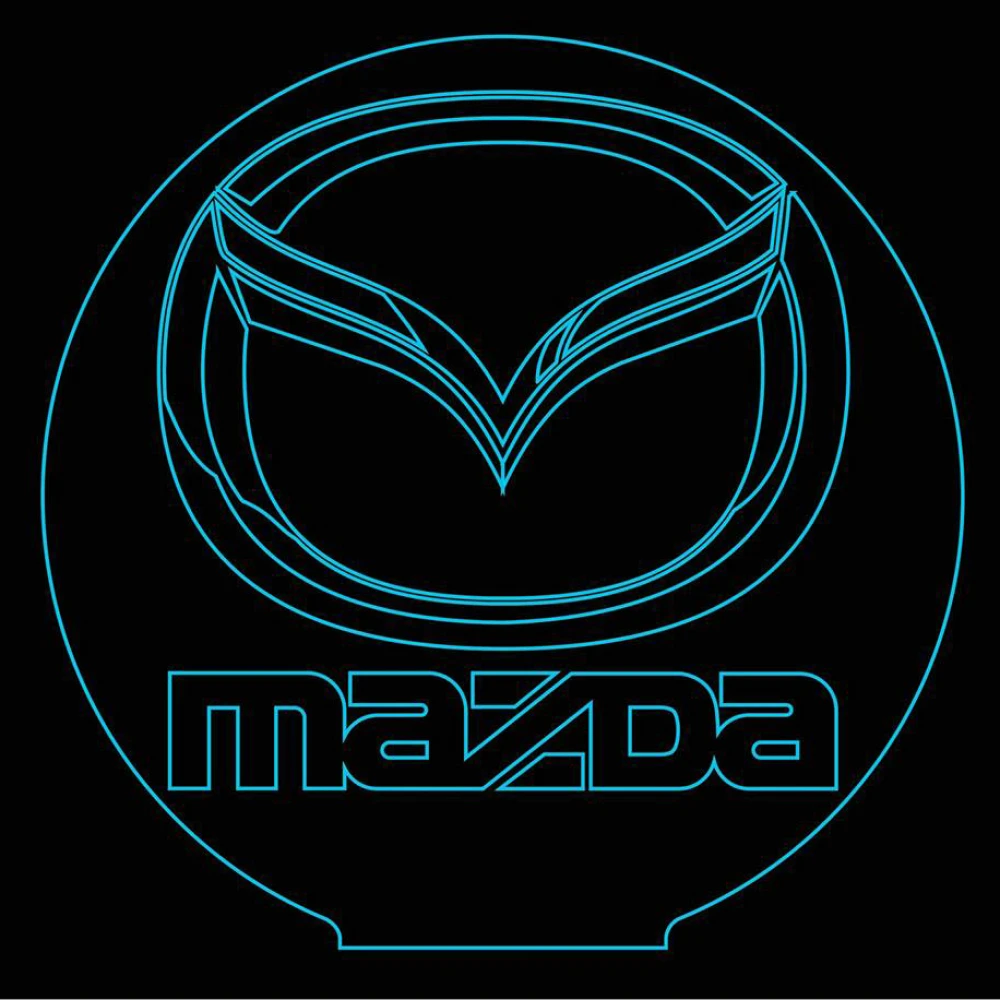 LED Φωτιστικό Χαραγμένο Plexiglass Με Σχέδιο Auto Mazda Με Διακόπτη ON/OFF AlphaLed