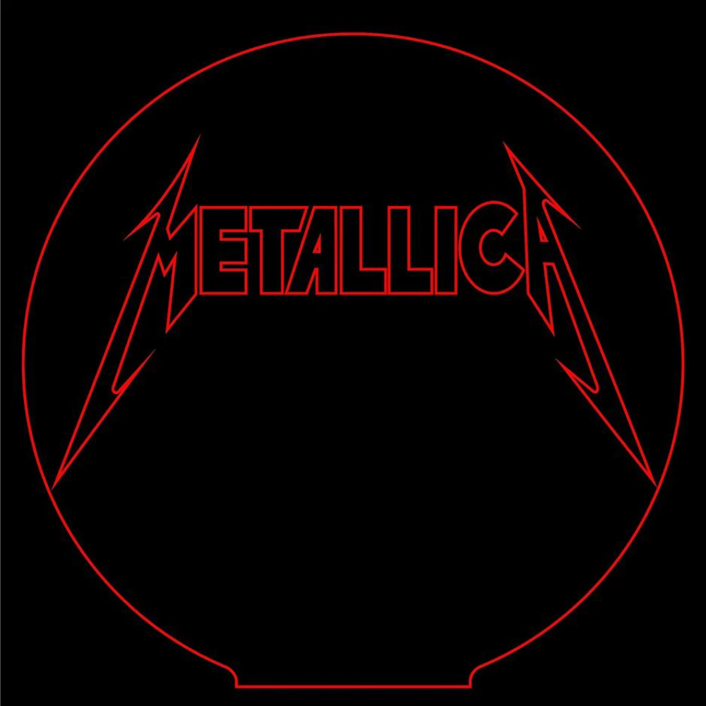 LED Φωτιστικό Χαραγμένο Plexiglass Με Σχέδιο Metallica Με Διακόπτη ON/OFF AlphaLed