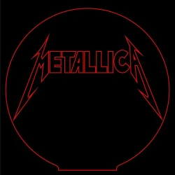 LED Φωτιστικό Χαραγμένο Plexiglass Με Σχέδιο Metallica Με Διακόπτη ON/OFF AlphaLed LED Φωτιστικό Χαραγμένο Plexiglass Με Σχέδιο Metallica Με Διακόπτη ON/OFF AlphaLed