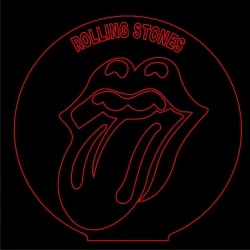 LED Φωτιστικό Χαραγμένο Plexiglass Με Σχέδιο Rolling Stones Με Διακόπτη ON/OFF AlphaLed LED Φωτιστικό Χαραγμένο Plexiglass Με Σχέδιο Rolling Stones Με Διακόπτη ON/OFF AlphaLed