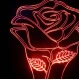 LED Φωτιστικό Χαραγμένο Plexiglass Με Σχέδιο Τριαντάφυλλο Με Διακόπτη ON/OFF AlphaLed
