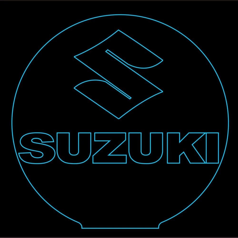 LED Φωτιστικό Χαραγμένο Plexiglass Με Σχέδιο Auto Suzuki Με Διακόπτη ON/OFF AlphaLed