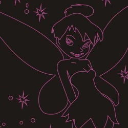 LED Φωτιστικό Χαραγμένο Plexiglass Με Σχέδιο Tinkerbell Με Διακόπτη ON/OFF AlphaLed LED Φωτιστικό Χαραγμένο Plexiglass Με Σχέδιο Tinkerbell Με Διακόπτη ON/OFF AlphaLed