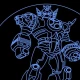 LED Φωτιστικό Χαραγμένο Plexiglass Με Σχέδιο Transformers Με Διακόπτη ON/OFF AlphaLed