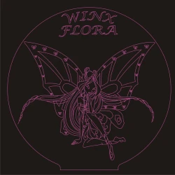 LED Φωτιστικό Χαραγμένο Plexiglass Με Σχέδιο Winx Με Διακόπτη ON/OFF AlphaLed LED Φωτιστικό Χαραγμένο Plexiglass Με Σχέδιο Winx Με Διακόπτη ON/OFF AlphaLed