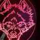 LED Φωτιστικό Χαραγμένο Plexiglass Με Σχέδιο Λύκος Με Διακόπτη ON/OFF AlphaLed
