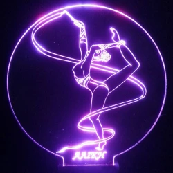 LED Φωτιστικό Χαραγμένο Plexiglass Με Σχέδιο Χωρεύτρια Με Διακόπτη ON/OFF AlphaLed LED Φωτιστικό Χαραγμένο Plexiglass Με Σχέδιο Χωρεύτρια Με Διακόπτη ON/OFF AlphaLed