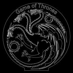 LED Φωτιστικό Χαραγμένο Plexiglass Με Σχέδιο Game of Thrones Με Διακόπτη ON/OFF AlphaLed LED Φωτιστικό Χαραγμένο Plexiglass Με Σχέδιο Game of Thrones Με Διακόπτη ON/OFF AlphaLed