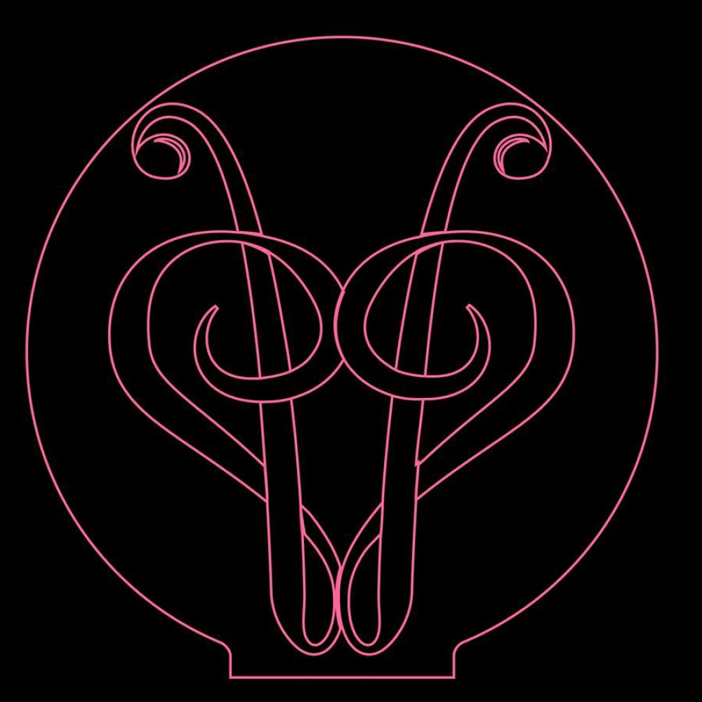 LED Φωτιστικό Χαραγμένο Plexiglass Με Σχέδιο Καρδιά Με Διακόπτη ON/OFF AlphaLed