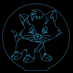 LED Φωτιστικό Χαραγμένο Plexiglass Με Σχέδιο Disney Γατάκι Με Διακόπτη ON/OFF AlphaLed LED Φωτιστικό Χαραγμένο Plexiglass Με Σχέδιο Disney Γατάκι Με Διακόπτη ON/OFF AlphaLed