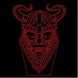 LED Φωτιστικό Χαραγμένο Plexiglass Με Σχέδιο Viking Με Διακόπτη ON/OFF AlphaLed LED Φωτιστικό Χαραγμένο Plexiglass Με Σχέδιο Viking Με Διακόπτη ON/OFF AlphaLed