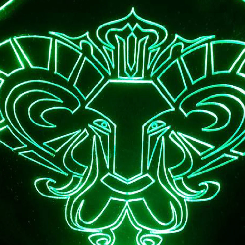 LED Φωτιστικό Χαραγμένο Plexiglass Με Σχέδιο Ζώδιο Κριός Με Διακόπτη ON/OFF AlphaLed