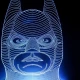 LED Φωτιστικό Χαραγμένο Plexiglass Με Σχέδιο Batman Με Διακόπτη ON/OFF AlphaLed