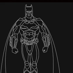 LED Φωτιστικό Χαραγμένο Plexiglass Με Σχέδιο Superheroes Batman Με Διακόπτη ON/OFF AlphaLed