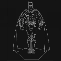 LED Φωτιστικό Χαραγμένο Plexiglass Με Σχέδιο Superheroes Batman Με Διακόπτη ON/OFF AlphaLed