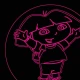 LED Φωτιστικό Χαραγμένο Plexiglass Με Σχέδιο Dora The Explorer Με Διακόπτη ON/OFF AlphaLed
