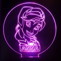 LED Φωτιστικό Χαραγμένο Plexiglass Με Σχέδιο Frozen Με Διακόπτη ON/OFF AlphaLed