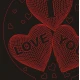 LED Φωτιστικό Χαραγμένο Plexiglass Με Σχέδιο Καρδιές I LOVE YOU Με Διακόπτη ON/OFF AlphaLed