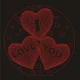 LED Φωτιστικό Χαραγμένο Plexiglass Με Σχέδιο Καρδιές I LOVE YOU Με Διακόπτη ON/OFF AlphaLed