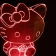 LED Φωτιστικό Χαραγμένο Plexiglass Με Σχέδιο Hello Kitty Με Διακόπτη ON/OFF AlphaLed