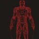 LED Φωτιστικό Χαραγμένο Plexiglass Με Σχέδιο Superheroes Ironman Με Διακόπτη ON/OFF AlphaLed