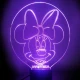 LED Φωτιστικό Χαραγμένο Plexiglass Με Σχέδιο Minnie Mouse Με Διακόπτη ON/OFF AlphaLed