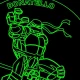 LED Φωτιστικό Χαραγμένο Plexiglass Με Σχέδιο Ninja Turtles Donatello Με Διακόπτη ON/OFF AlphaLed