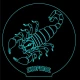 LED Φωτιστικό Χαραγμένο Plexiglass Με Σχέδιο Ζώδιο Σκορπιός Με Διακόπτη ON/OFF AlphaLed