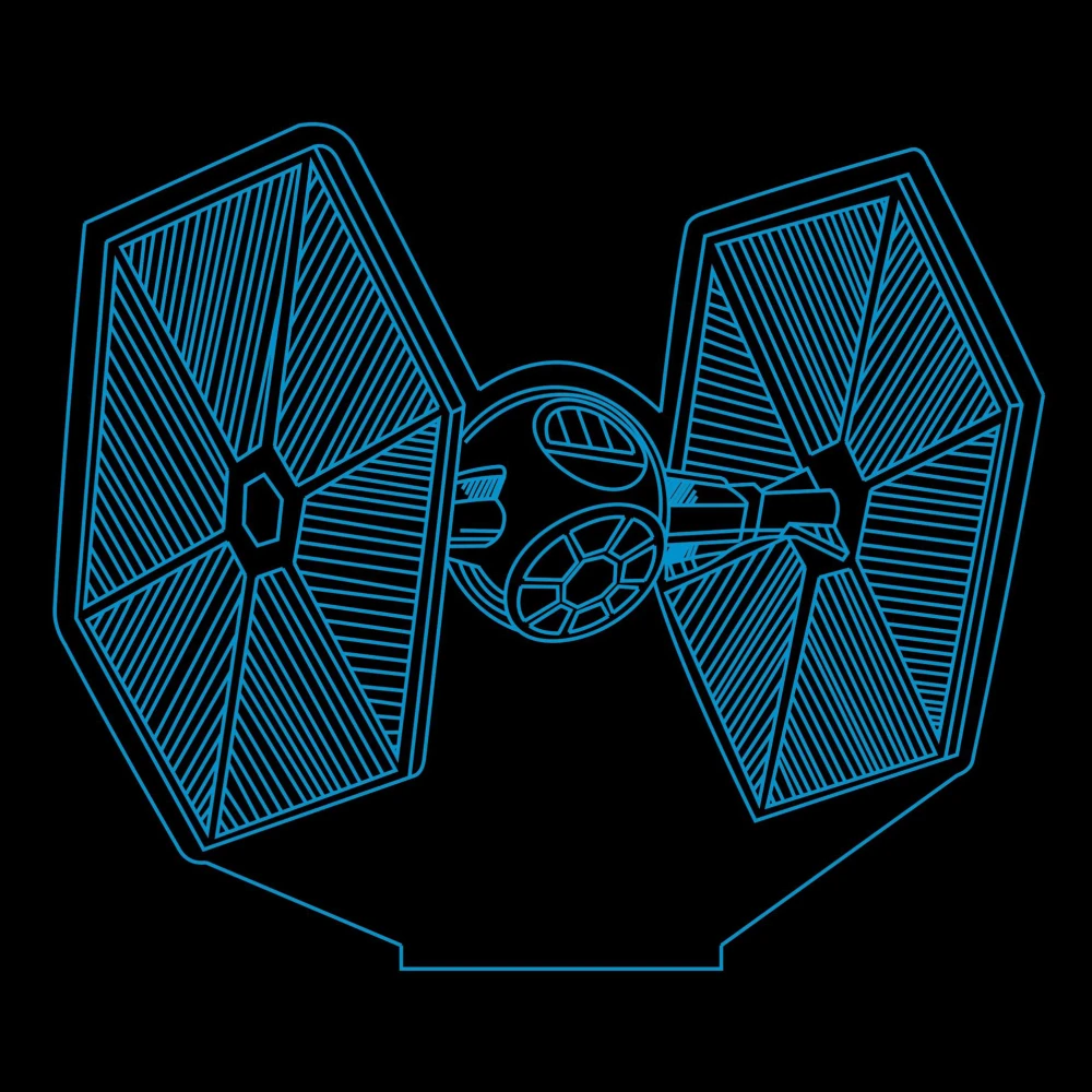 LED Φωτιστικό Χαραγμένο Plexiglass Με Σχέδιο Star Wars Με Διακόπτη ON/OFF AlphaLed