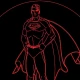 LED Φωτιστικό Χαραγμένο Plexiglass Με Σχέδιο Superheroes Superman Με Διακόπτη ON/OFF AlphaLed