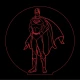 LED Φωτιστικό Χαραγμένο Plexiglass Με Σχέδιο Superheroes Superman Με Διακόπτη ON/OFF AlphaLed