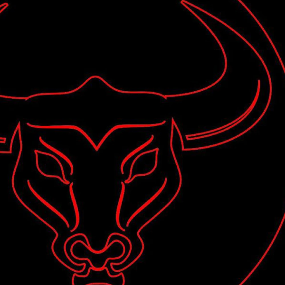 LED Φωτιστικό Χαραγμένο Plexiglass Με Σχέδιο Ζώδιο Ταύρος Με Διακόπτη ON/OFF AlphaLed