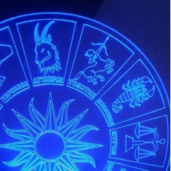 LED Φωτιστικό Χαραγμένο Plexiglass Με Σχέδιο Ζώδια Με Διακόπτη ON/OFF AlphaLed