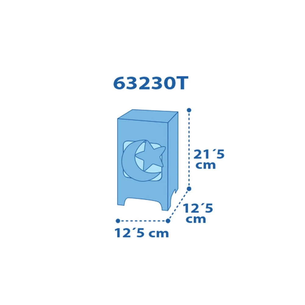 Blue Moon Τετράγωνο Φωτιστικό Κομοδίνου LED Ango