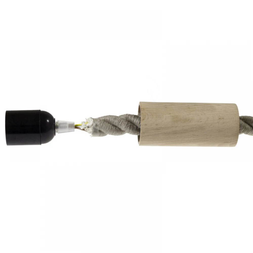 Ξύλινο Ντουί Ε27 Για Τριχιά Σε Τρία Μεγέθη Creative Cables