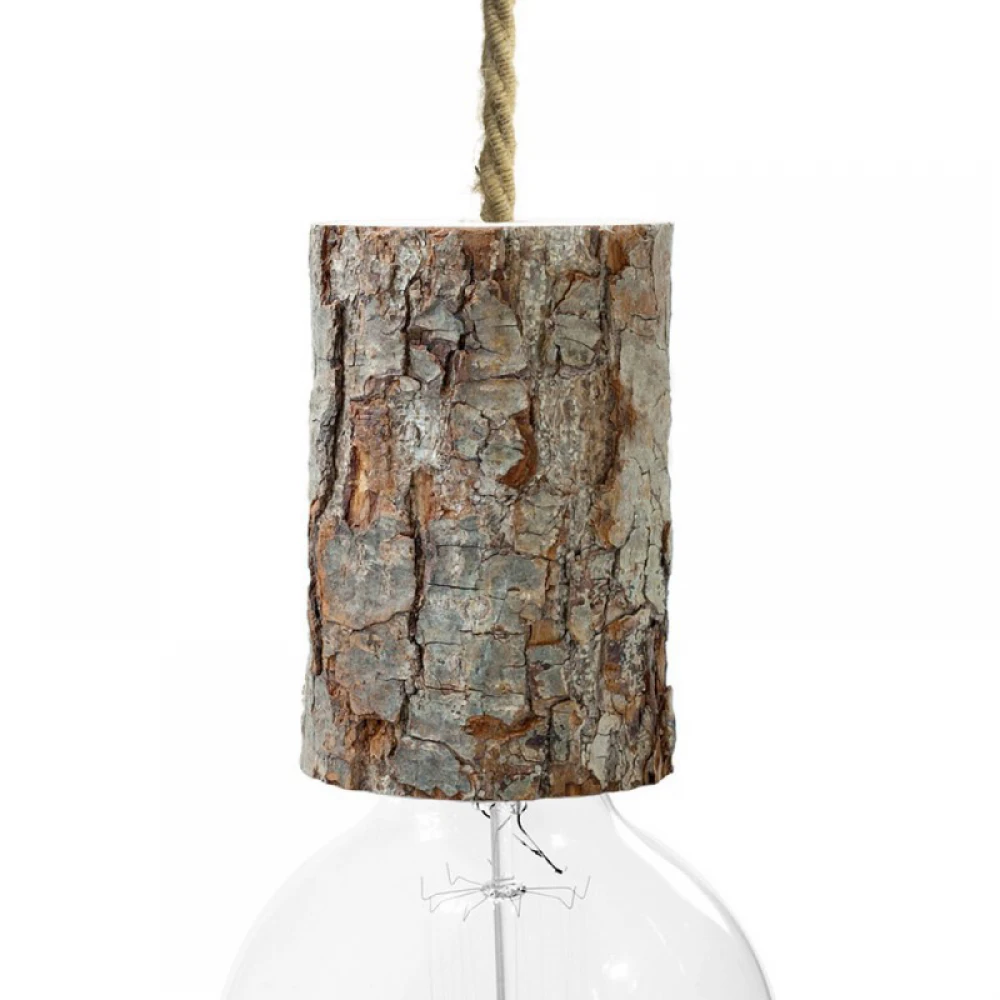 Bark E27 Ξύλινο Κιτ Στήριξης Με Ντουί Και Στήριγμα Καλωδίου Y11cm Creative Cables