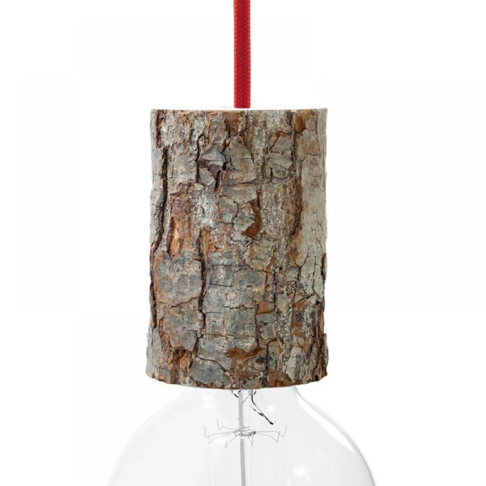 Bark E27 Ξύλινο Κιτ Στήριξης Με Ντουί Και Στήριγμα Καλωδίου Y11cm Creative Cables