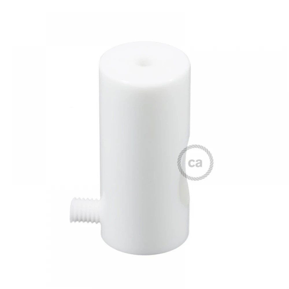 Στήριγμα Καλωδίου Λευκό Με Γάντζο Και Στοπ Για Υφασμάτινο Καλώδιο