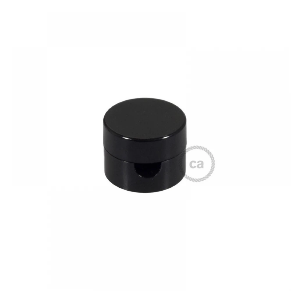 Σετ 2 τεμαχίων Universal Στήριγμα Τοίχου Στρογγυλό για Υφασμάτινο καλώδιο, Μαύρο