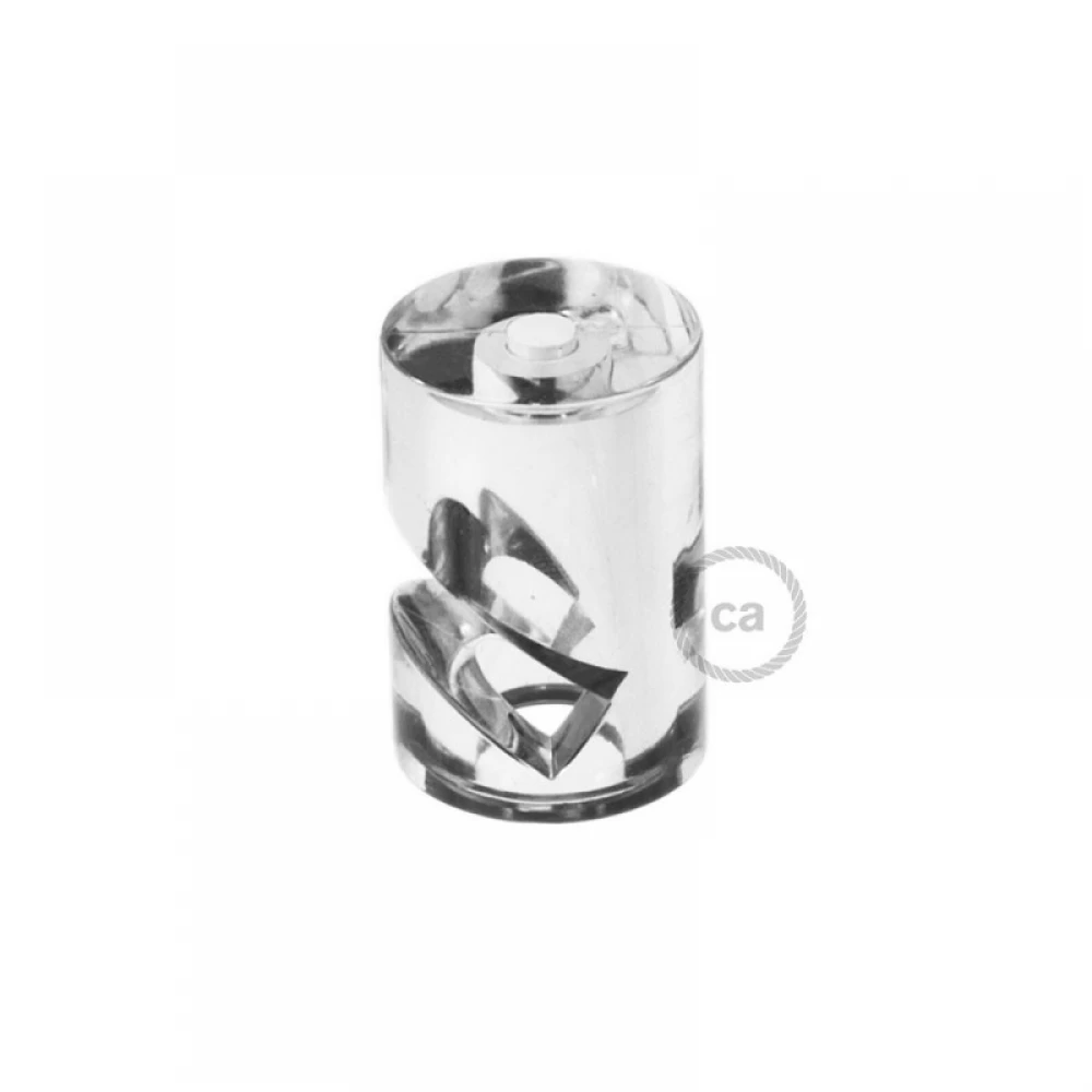 Στήριγμα Καλωδίου Διάφανο "V" για οροφή ή τοίχο για όλα τα υφασμάτινα καλώδια