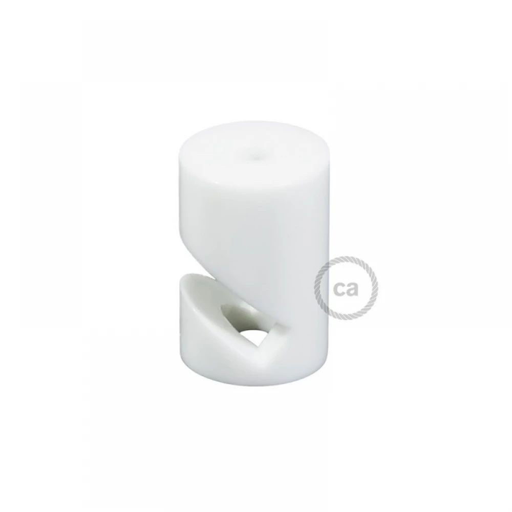 Στήριγμα Καλωδίου Λευκό "V" για οροφή ή τοίχο για όλα τα υφασμάτινα καλώδια