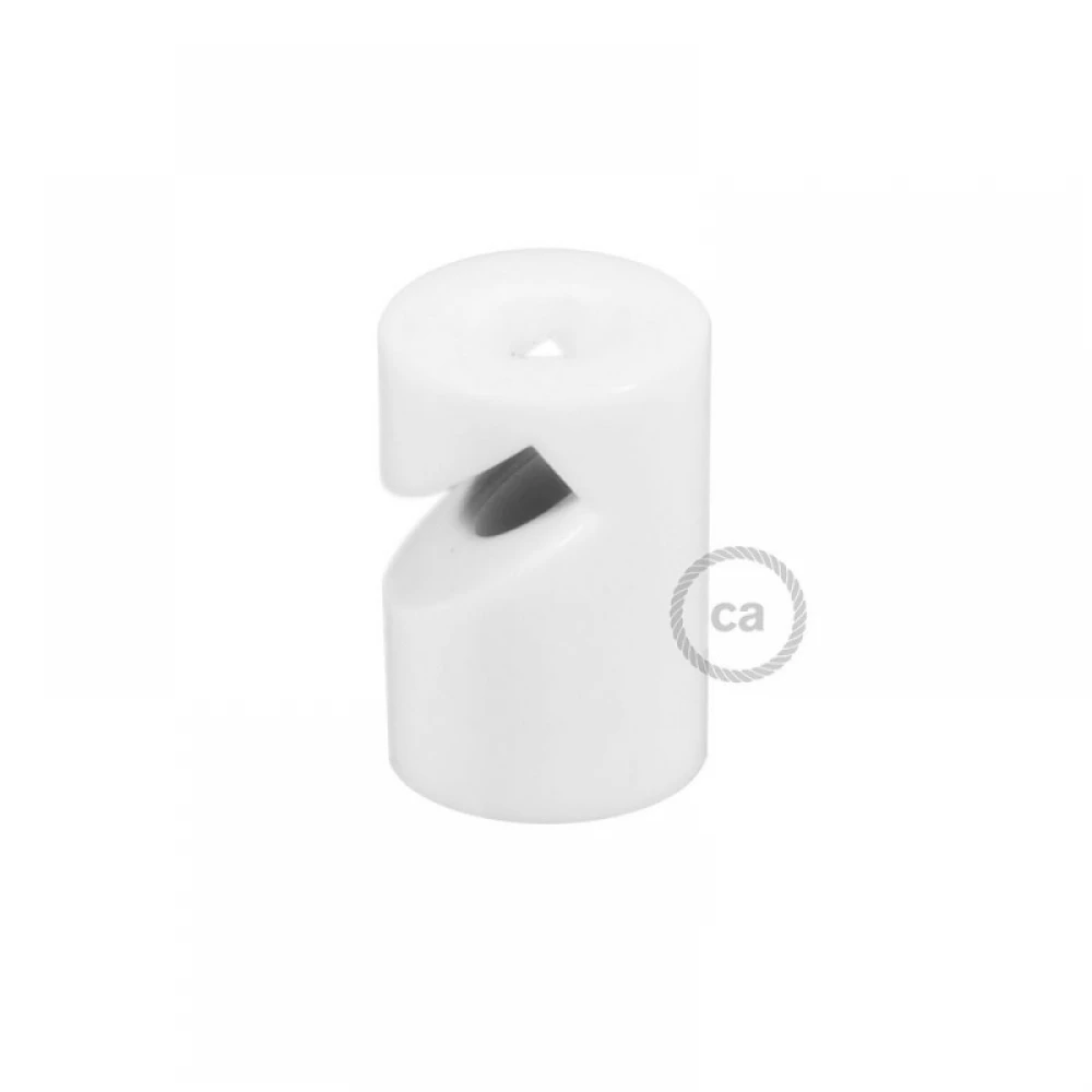 Στήριγμα Καλωδίου Λευκό "V" για οροφή ή τοίχο για όλα τα υφασμάτινα καλώδια