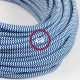Υφασμάτινο Καλώδιο Άσπρο - Μπλε