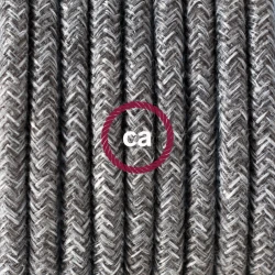 Υφασμάτινο Καλώδιο Στρογγυλό Γκρι Μάλλινο RN02