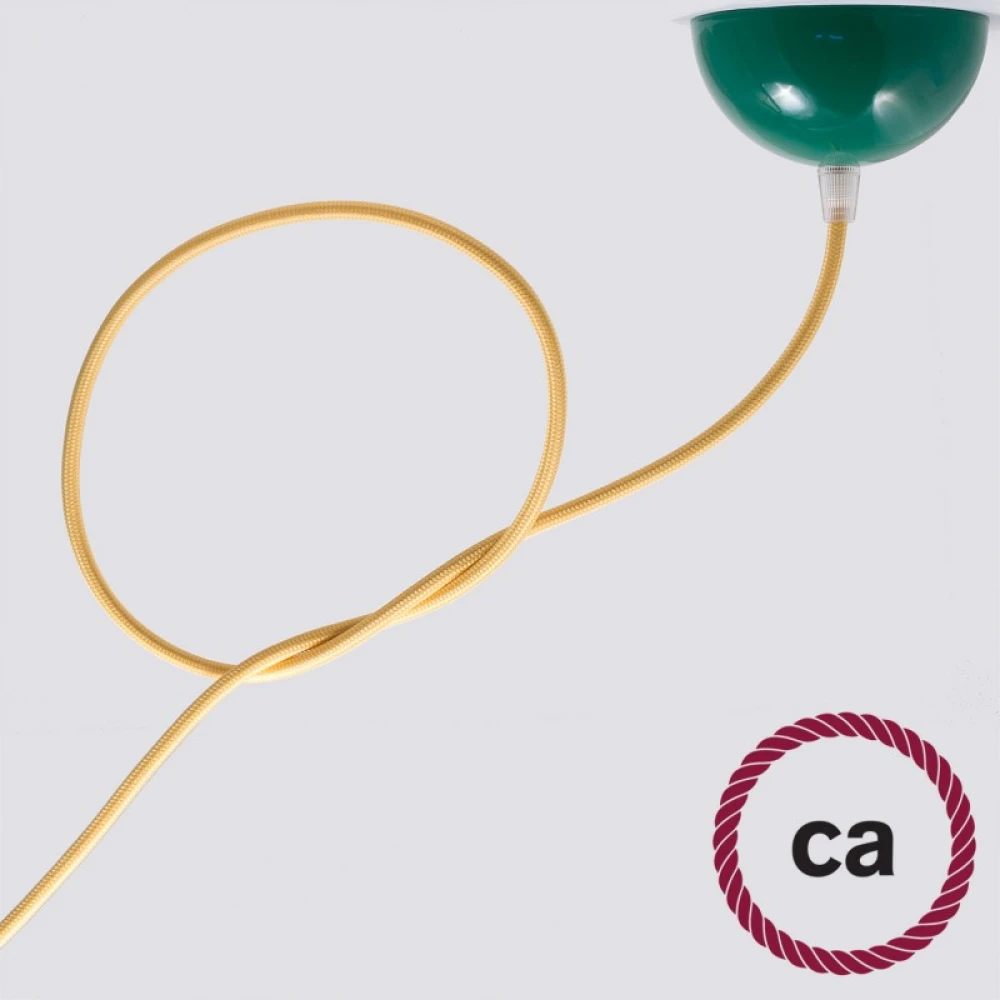 Υφασμάτινο Καλώδιο Κίτρινο Στρόγγυλο