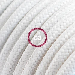 Υφασμάτινο Καλώδιο Λευκό Στρόγγυλο RM01 Creative Cables