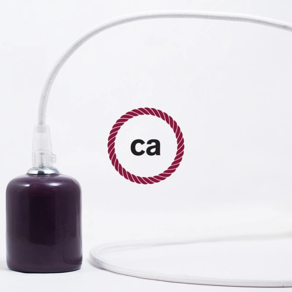 Υφασμάτινο Καλώδιο Λευκό Στρόγγυλο RM01 Creative Cables