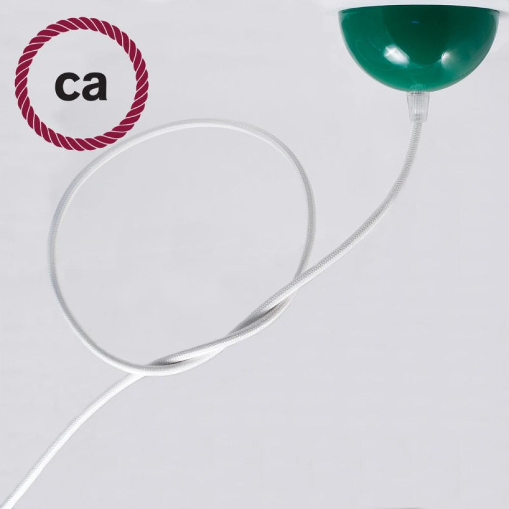 Υφασμάτινο Καλώδιο Λευκό Στρόγγυλο RM01 Creative Cables