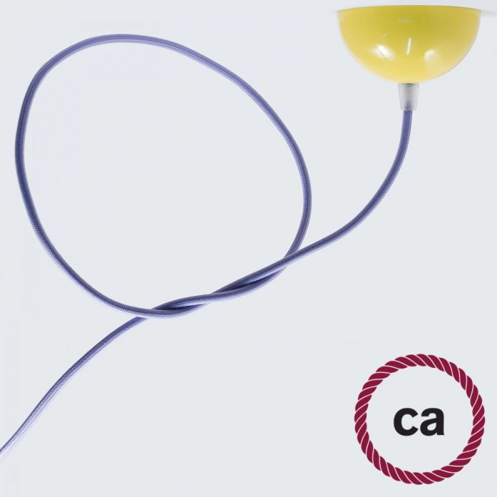 Υφασμάτινο Καλώδιο Λιλά Στρόγγυλο