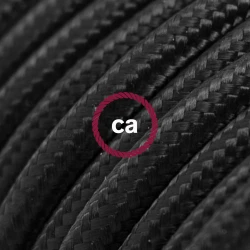 Υφασμάτινο Καλώδιο Μαύρο Στρόγγυλο RM04 Creative Cables